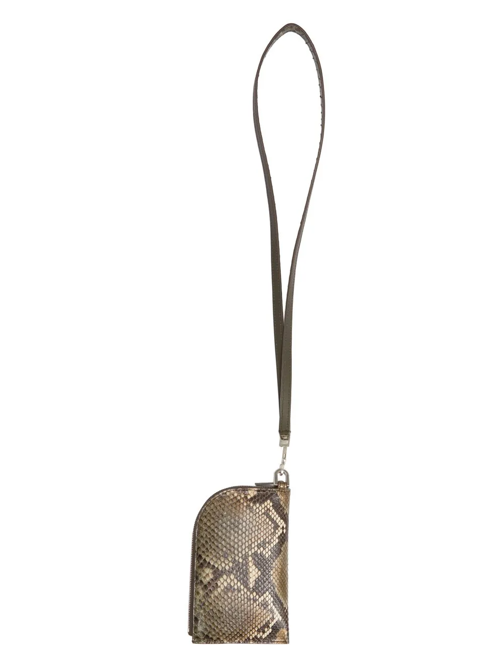 Rick Owens Concordians Neckwallet In Bosco Python Leather