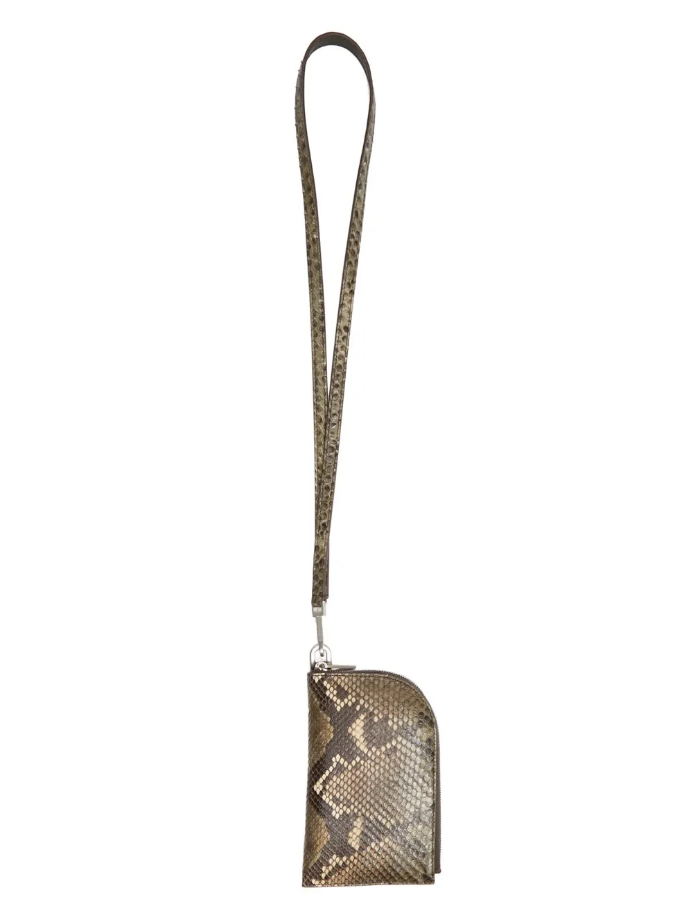 Rick Owens Concordians Neckwallet In Bosco Python Leather