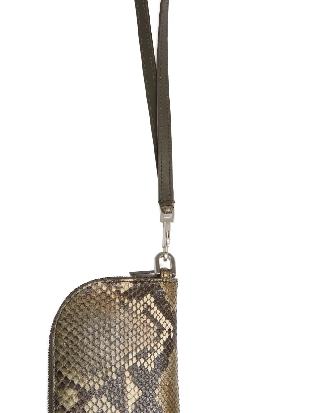 Rick Owens Concordians Neckwallet In Bosco Python Leather