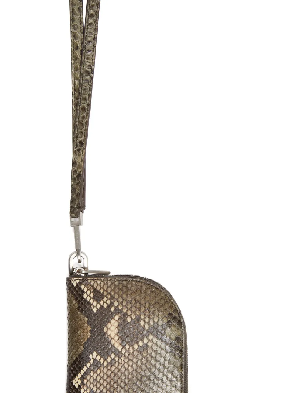 Rick Owens Concordians Neckwallet In Bosco Python Leather