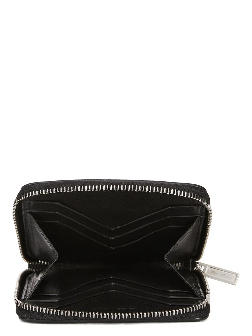 Rick Owens Concordians Zipped Wallet In Black Soft Buffalo