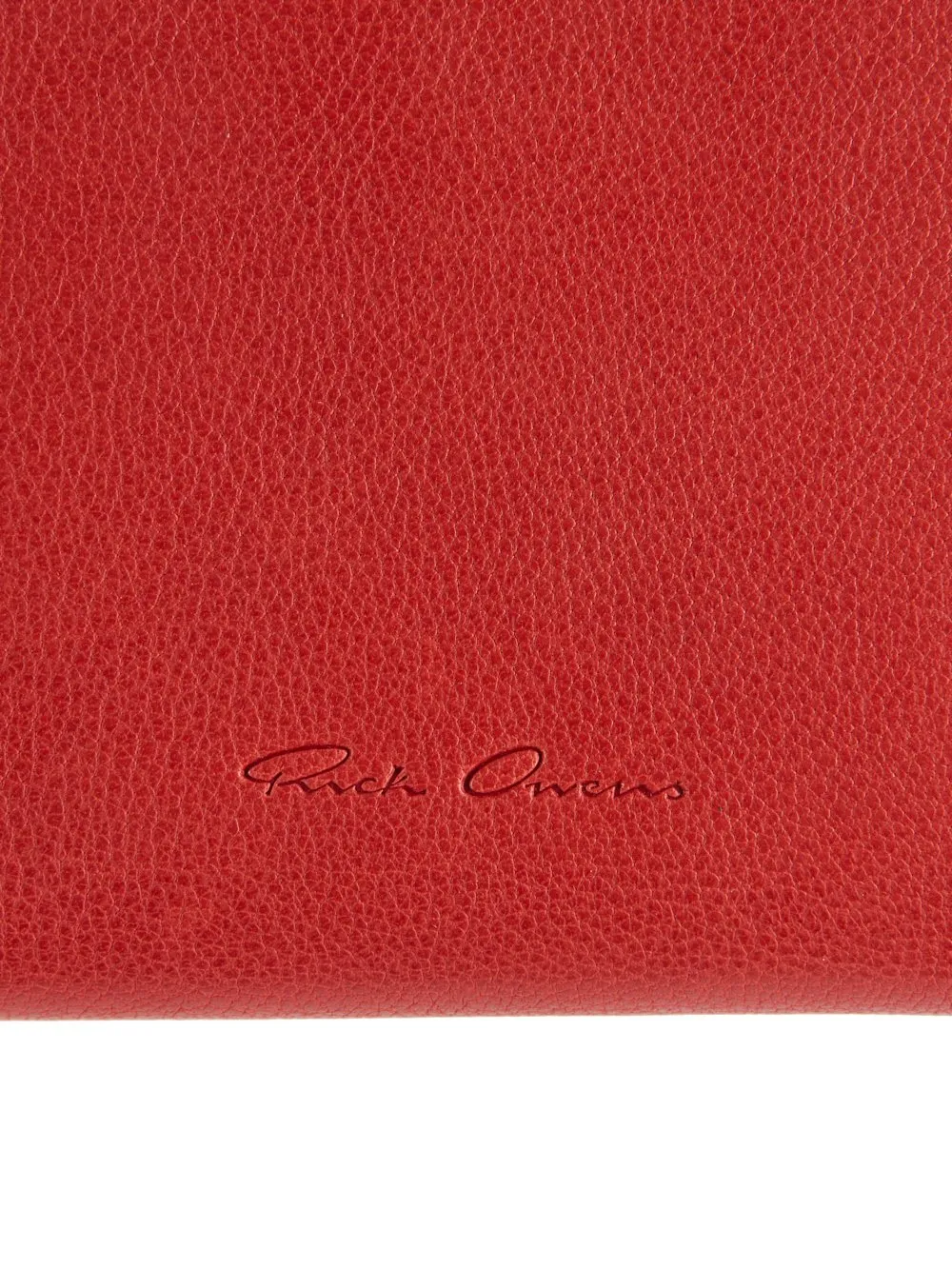Rick Owens Concordians Zipped Wallet In Cardinal Red Soft Buffalo