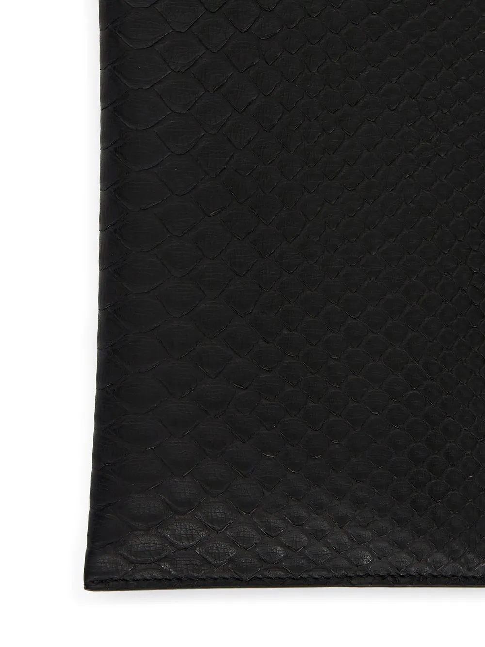 Rick Owens Concordians Neckwallet In Black Python Leather