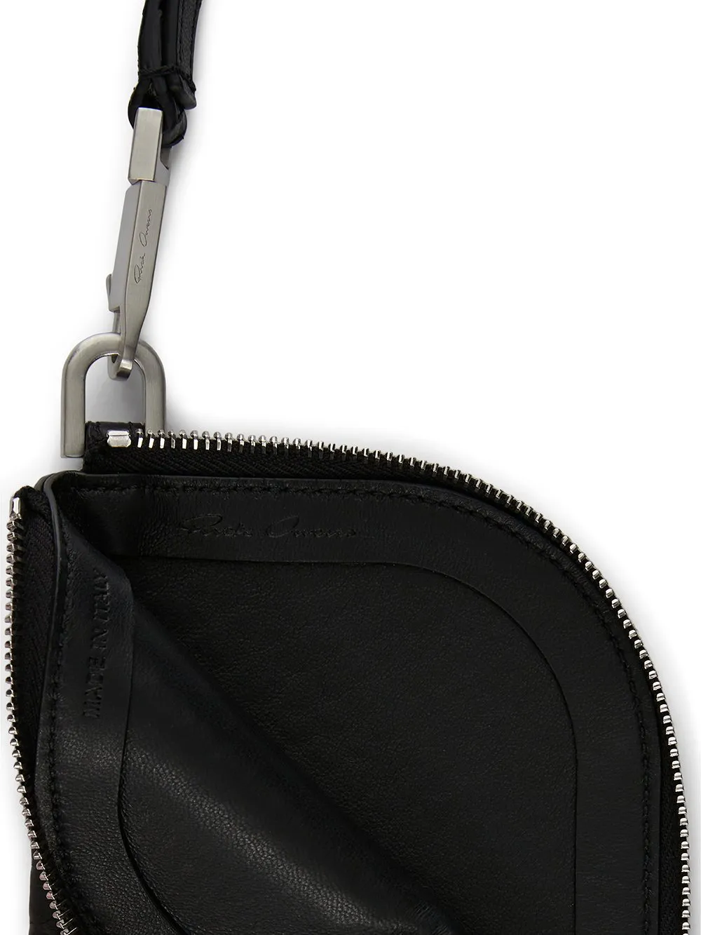 Rick Owens Concordians Neckwallet In Black Python Leather