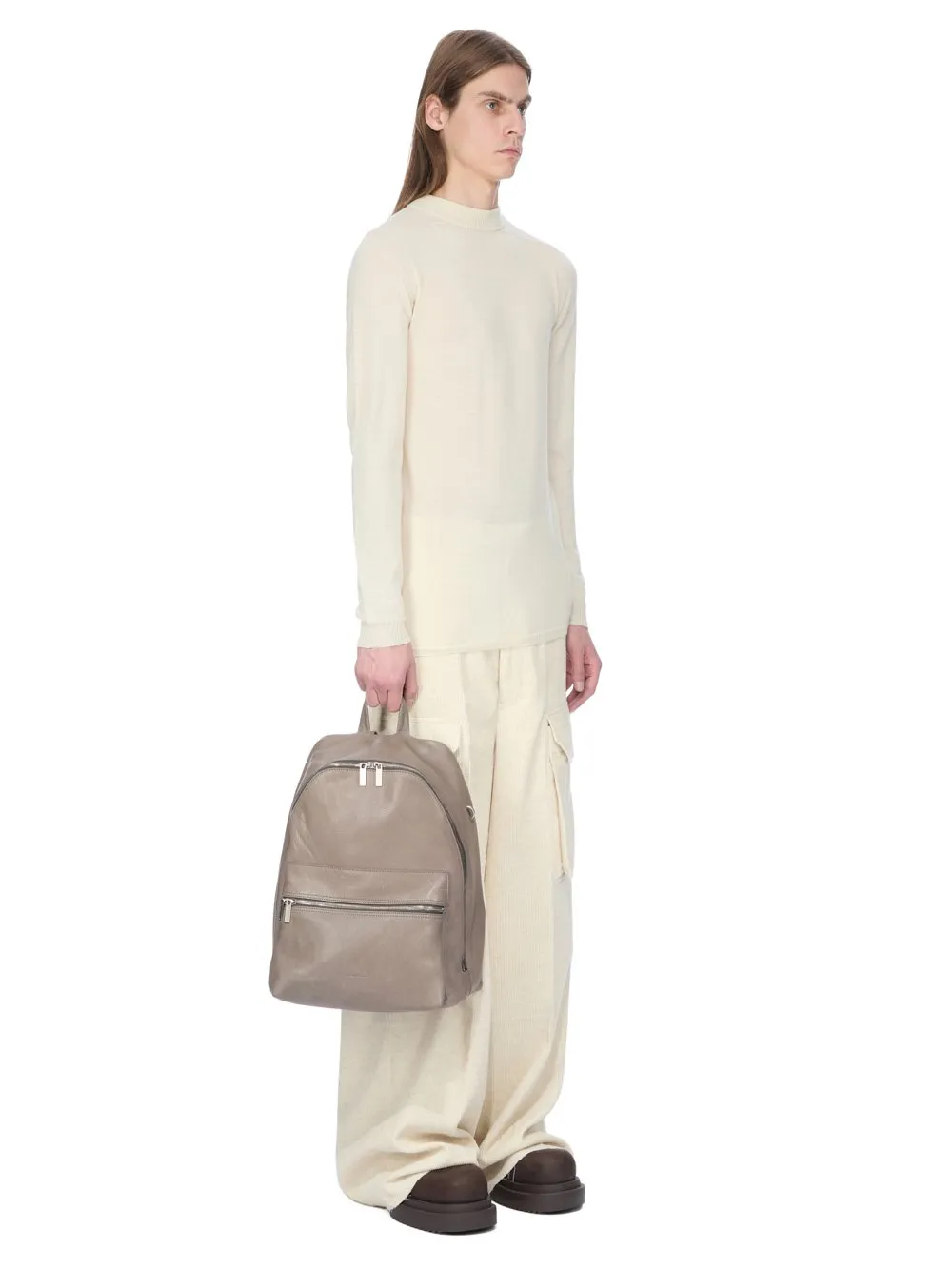 Rick Owens Concordians Backpack In Dust Soft Buffalo