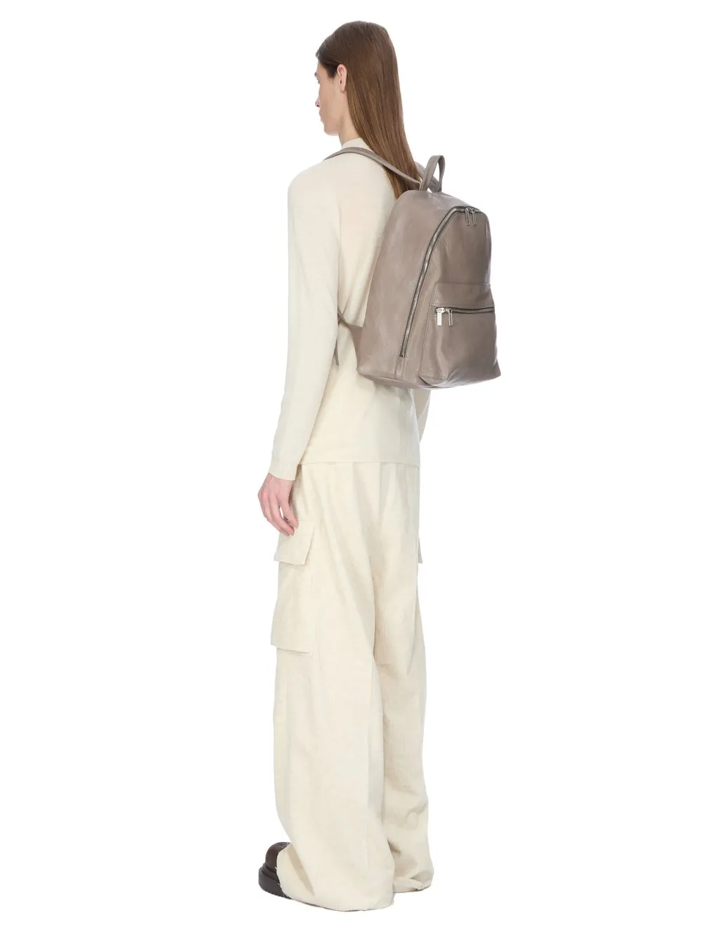Rick Owens Concordians Backpack In Dust Soft Buffalo
