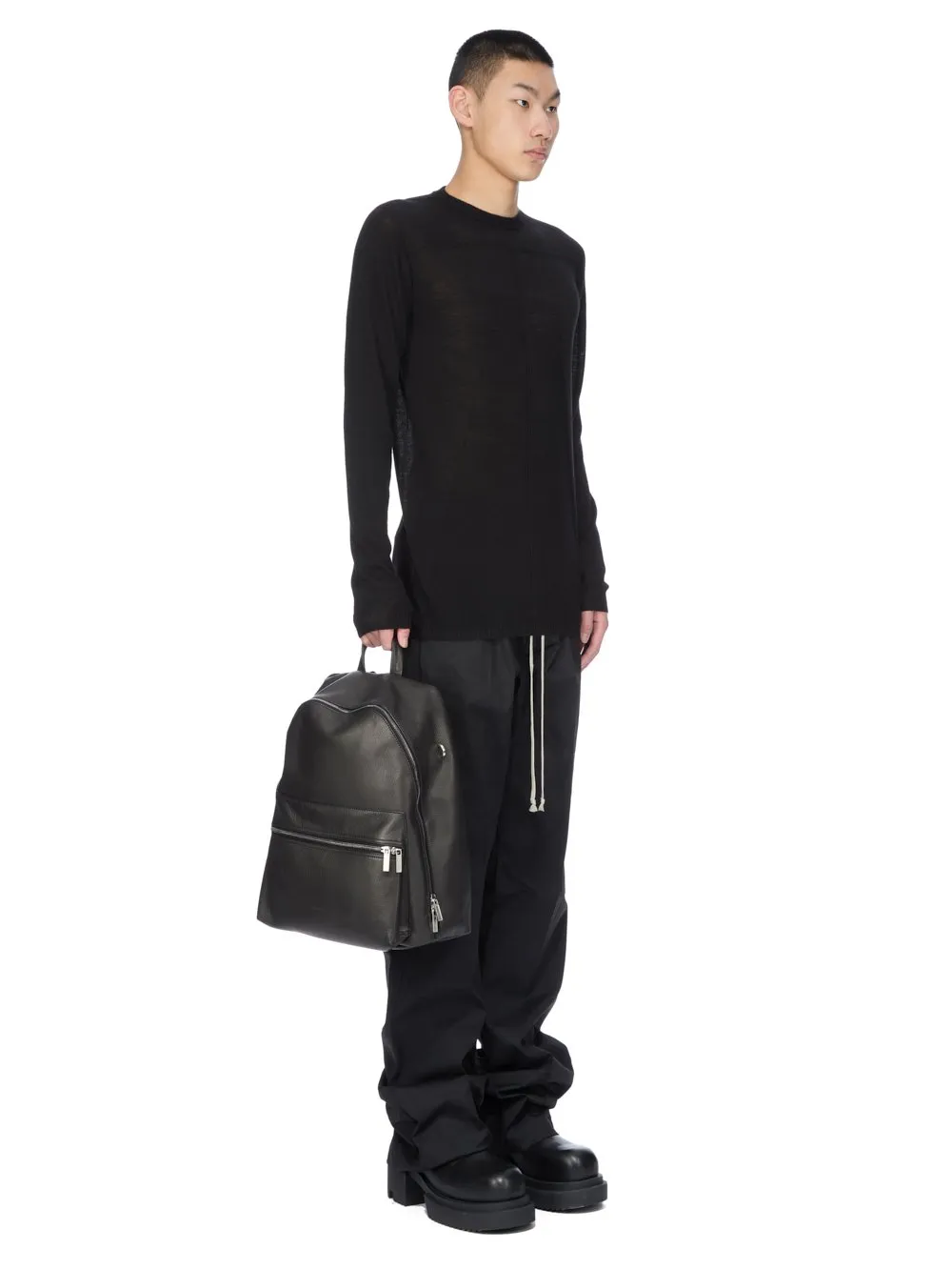 Rick Owens Concordians Backpack In Black Soft Grain Cow Leather