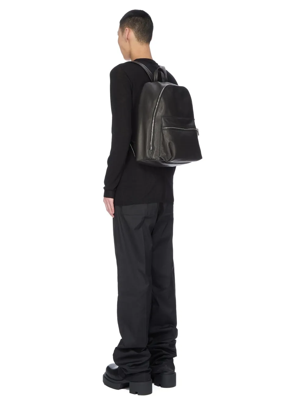 Rick Owens Concordians Backpack In Black Soft Grain Cow Leather
