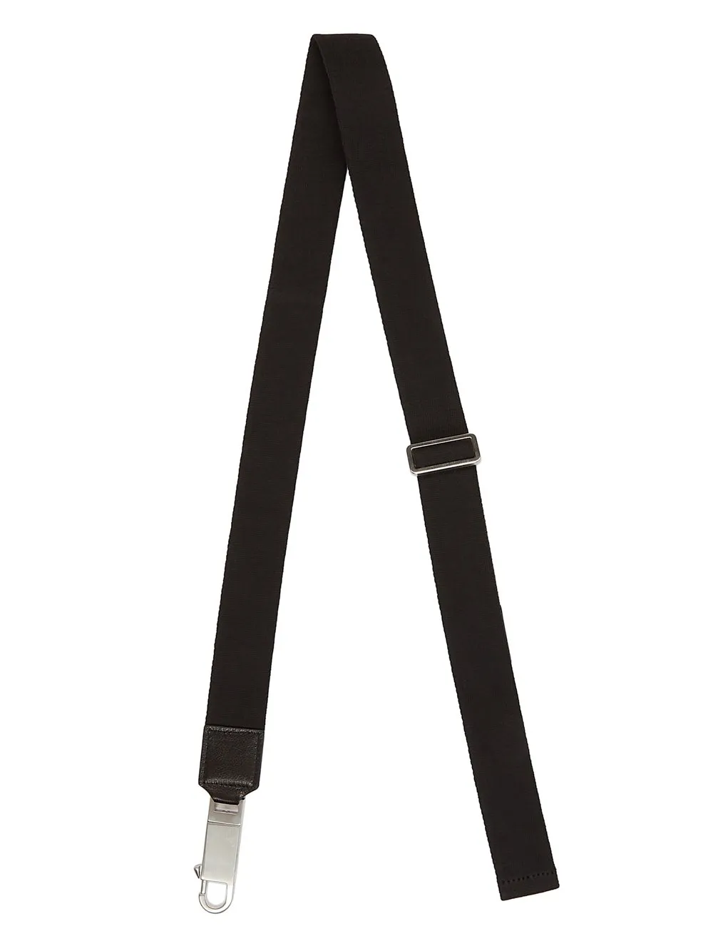 Rick Owens Concordians Webbing Strap In Black Cotton Webbing