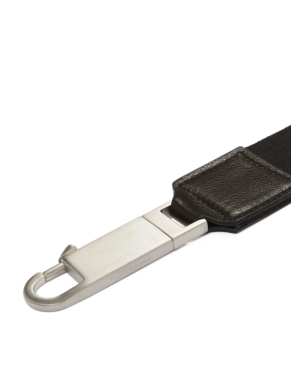 Rick Owens Concordians Webbing Strap In Black Cotton Webbing