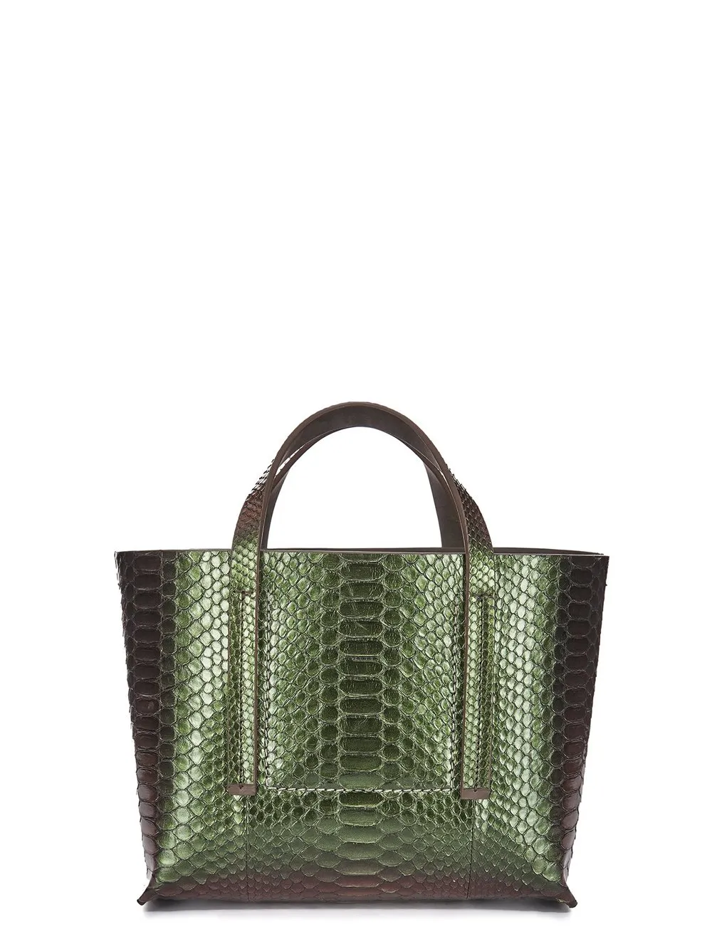 Rick Owens Mini Shopper In Iniridescent Python Snakeskin