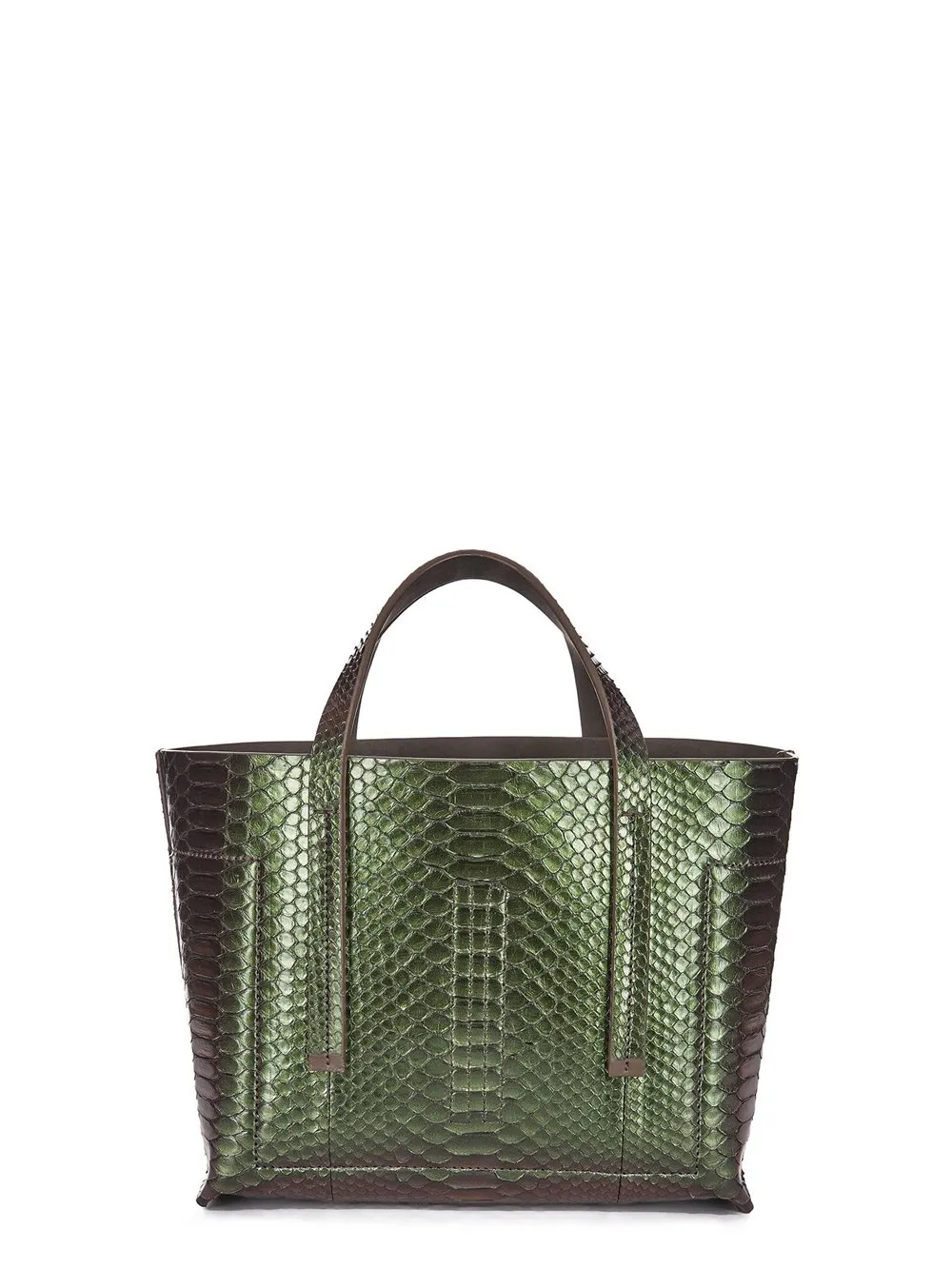 Rick Owens Mini Shopper In Iniridescent Python Snakeskin