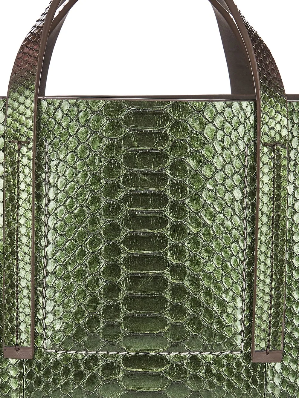 Rick Owens Mini Shopper In Iniridescent Python Snakeskin