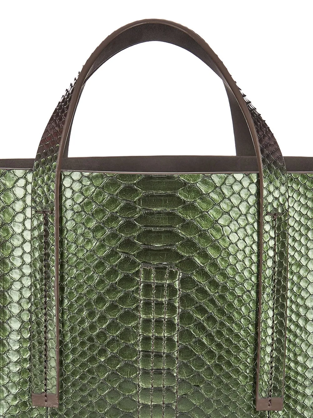 Rick Owens Mini Shopper In Iniridescent Python Snakeskin