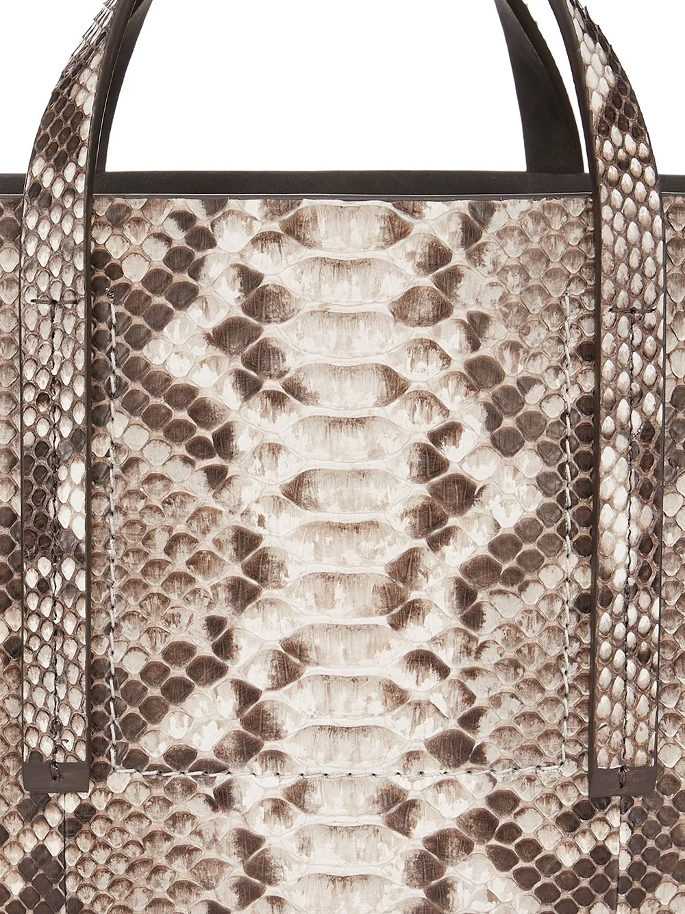 Rick Owens Mini Shopper In Natural Python Snakeskin