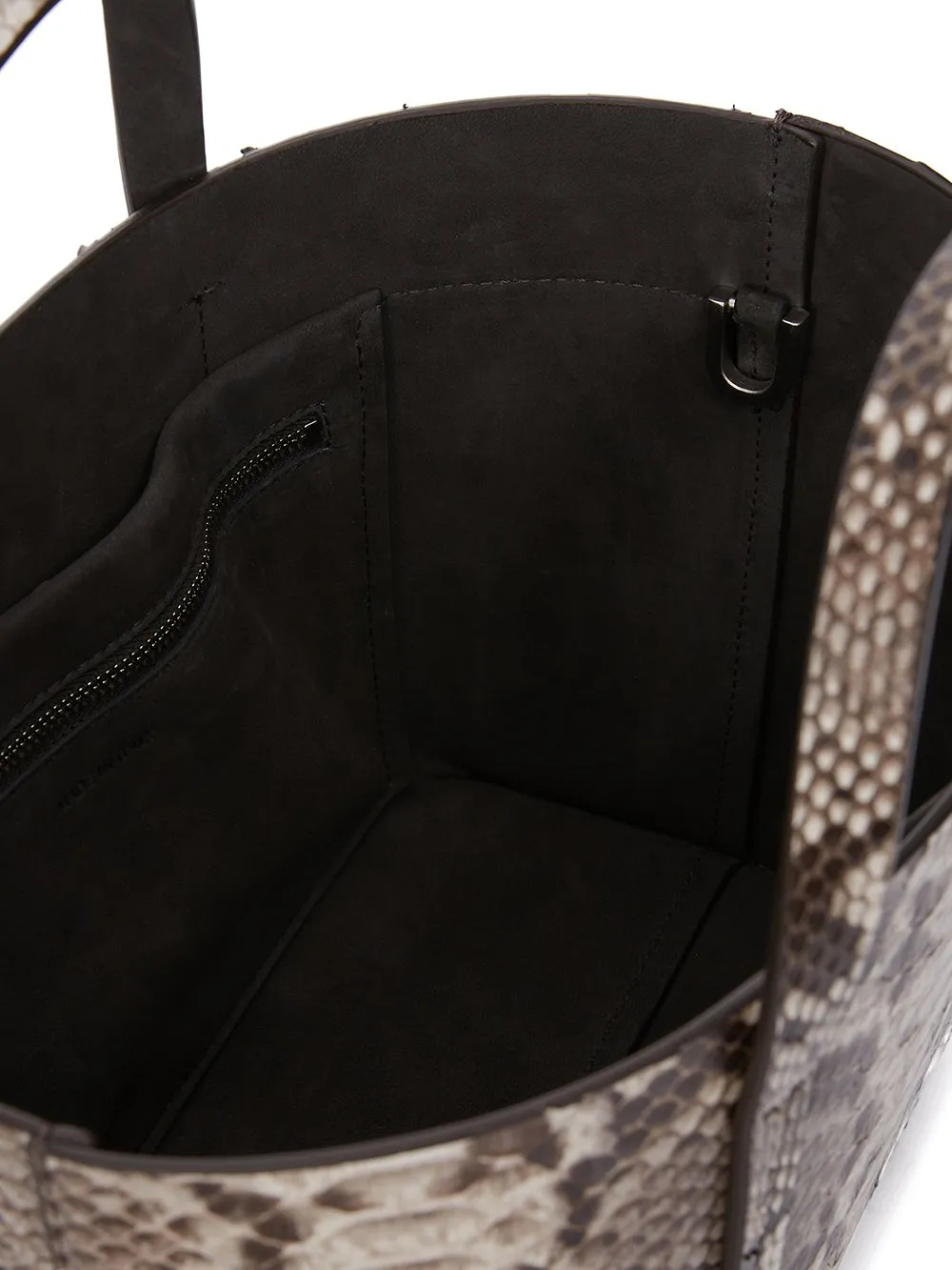 Rick Owens Mini Shopper In Natural Python Snakeskin