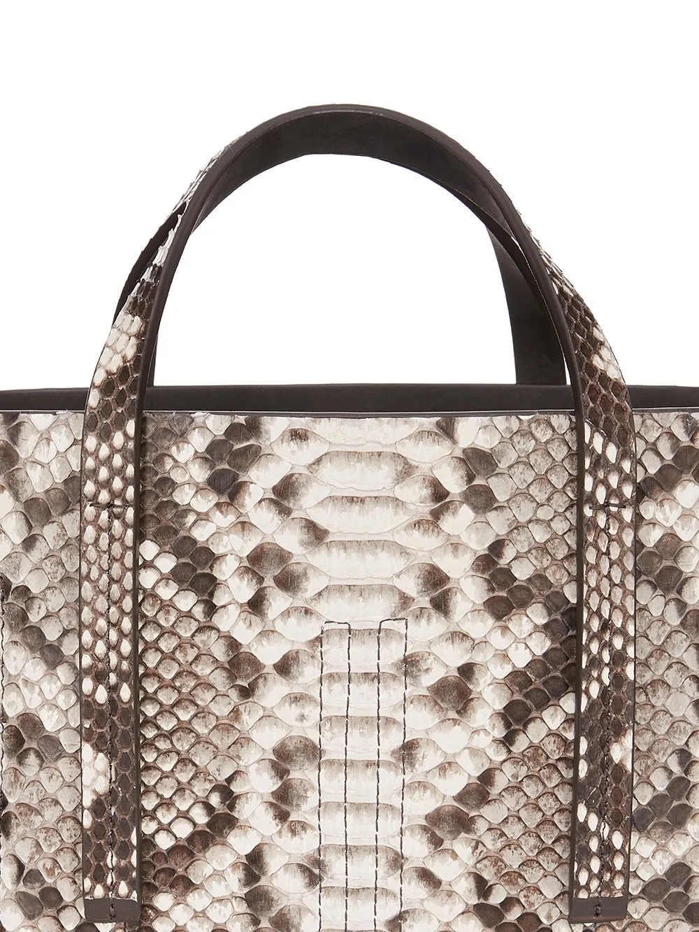 Rick Owens Mini Shopper In Natural Python Snakeskin