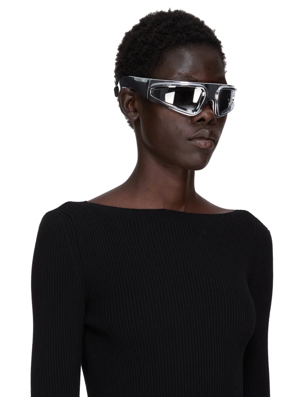Rick Owens Ryder Sunglasses In Silver/Silver