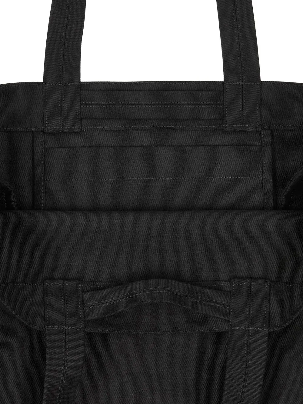 Rick Owens Beach Bag In Black/Pearl Heavy Cotton Canvas