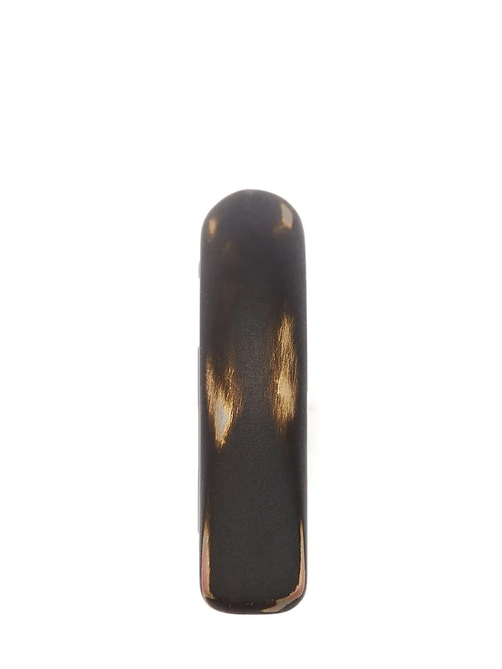 Rick Owens Round Prong Ear Cuff In Brassed Black