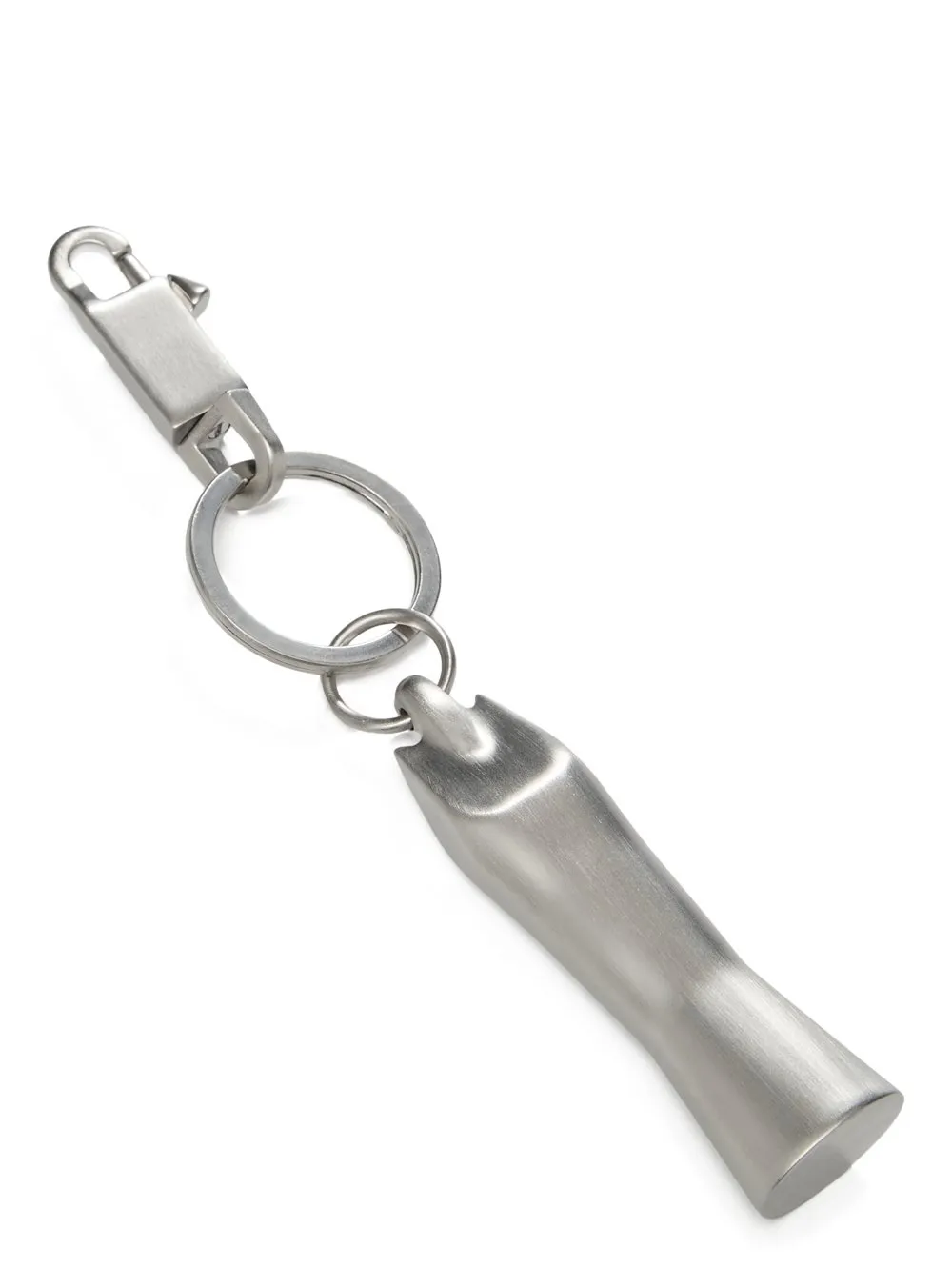 Rick Owens Temple Sister Keychain In Palladium Palladium Tone Brass