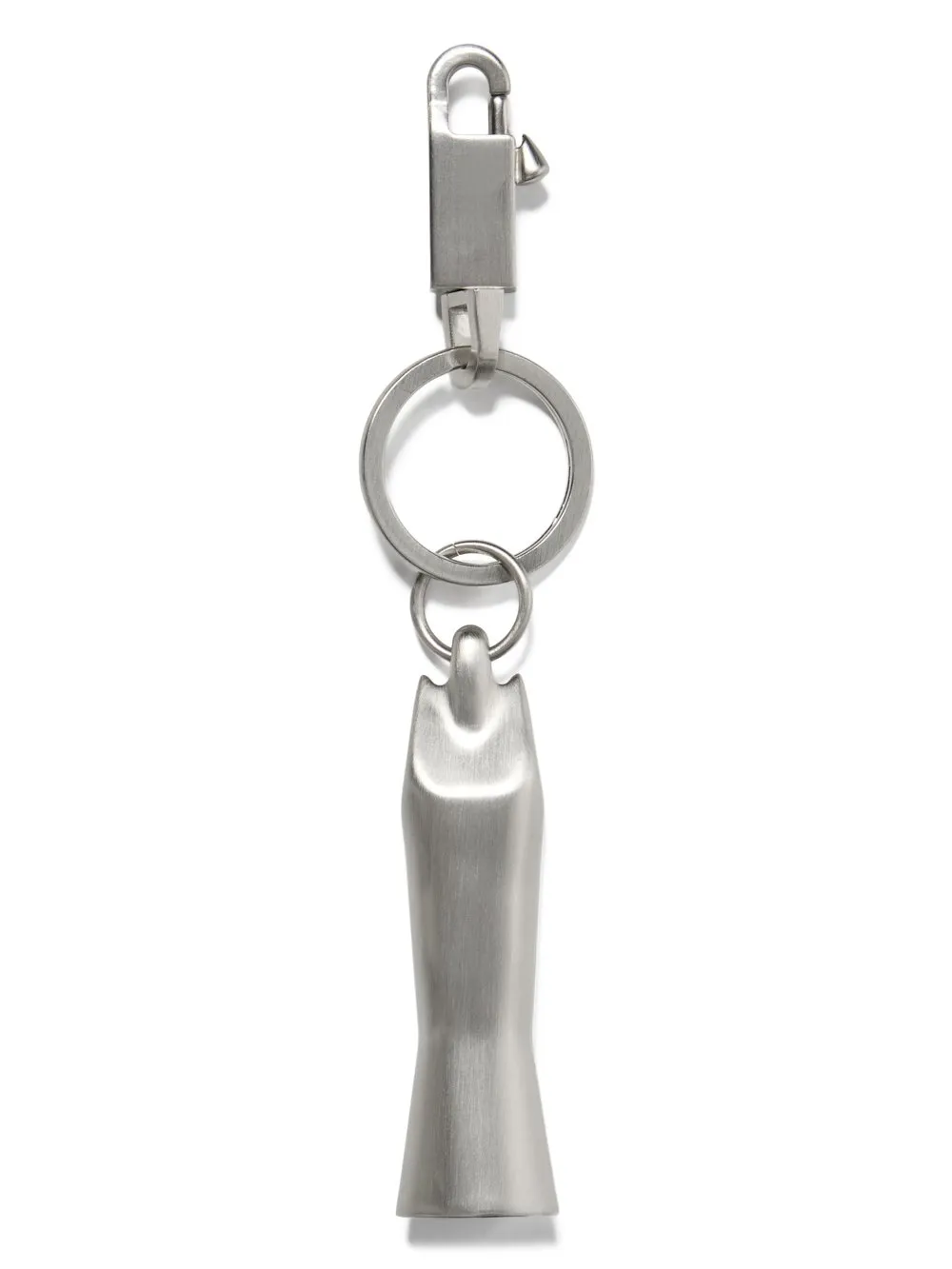 Rick Owens Temple Sister Keychain In Palladium Palladium Tone Brass