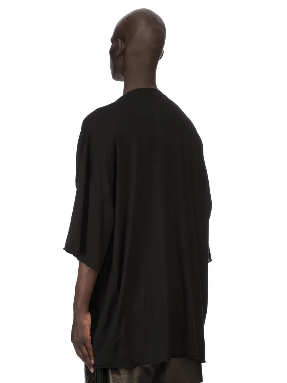 Rick Owens Temple V Tommy T In Black Cotton Gauze Jersey