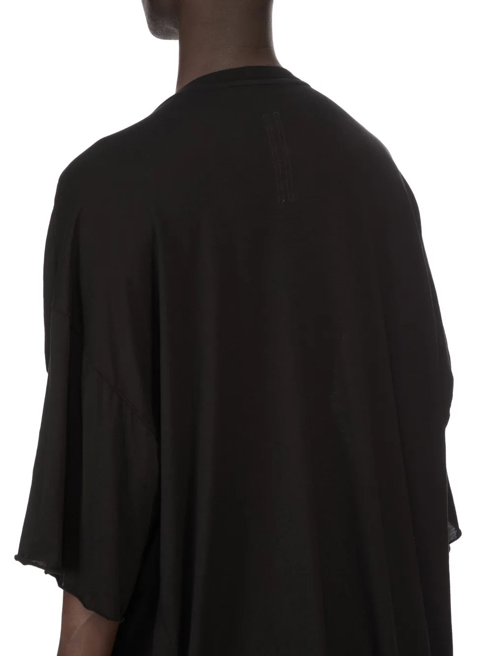 Rick Owens Temple V Tommy T In Black Cotton Gauze Jersey