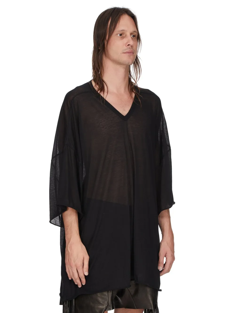 Rick Owens Temple V Tommy T In Black Unstable Cotton