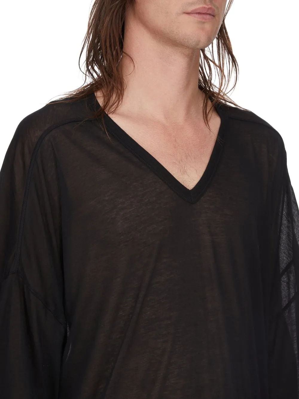 Rick Owens Temple V Tommy T In Black Unstable Cotton