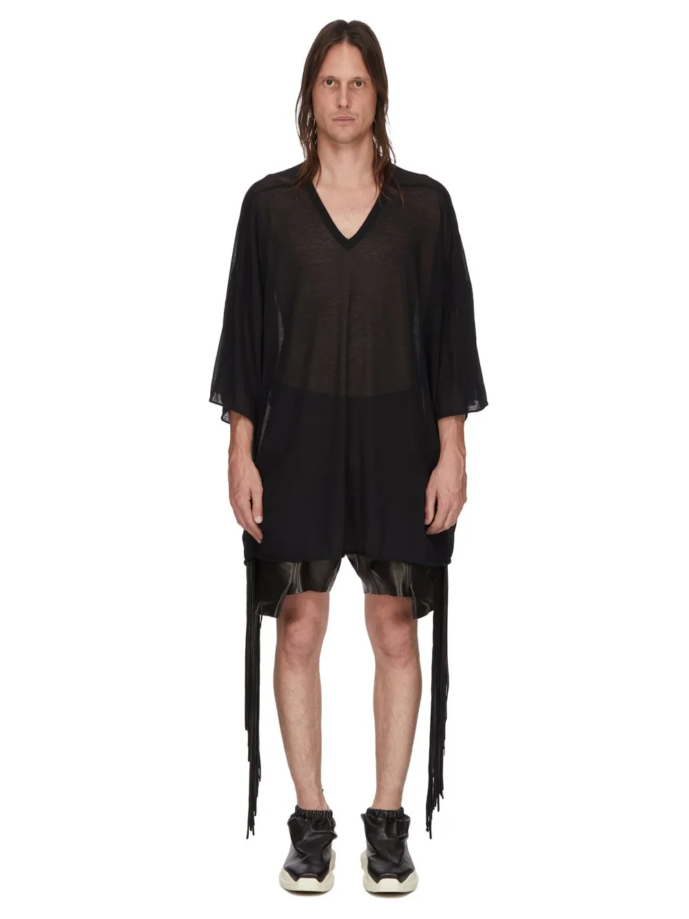 Rick Owens Temple V Tommy T In Black Unstable Cotton