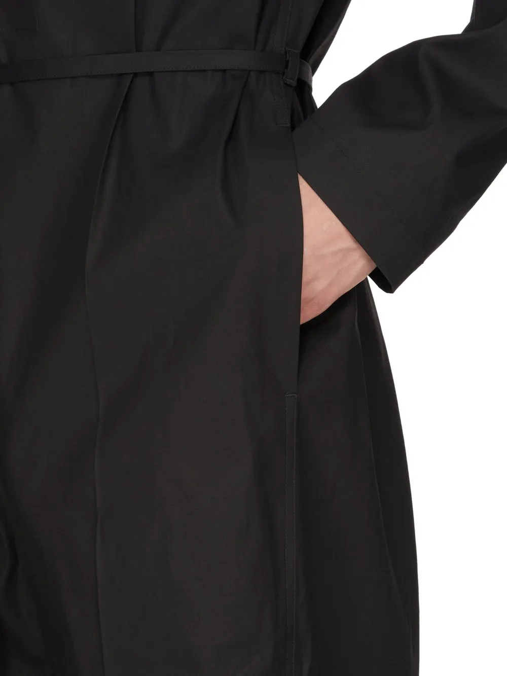 Rick Owens Temple Ls Flightsuit In Black Heavy Poplin