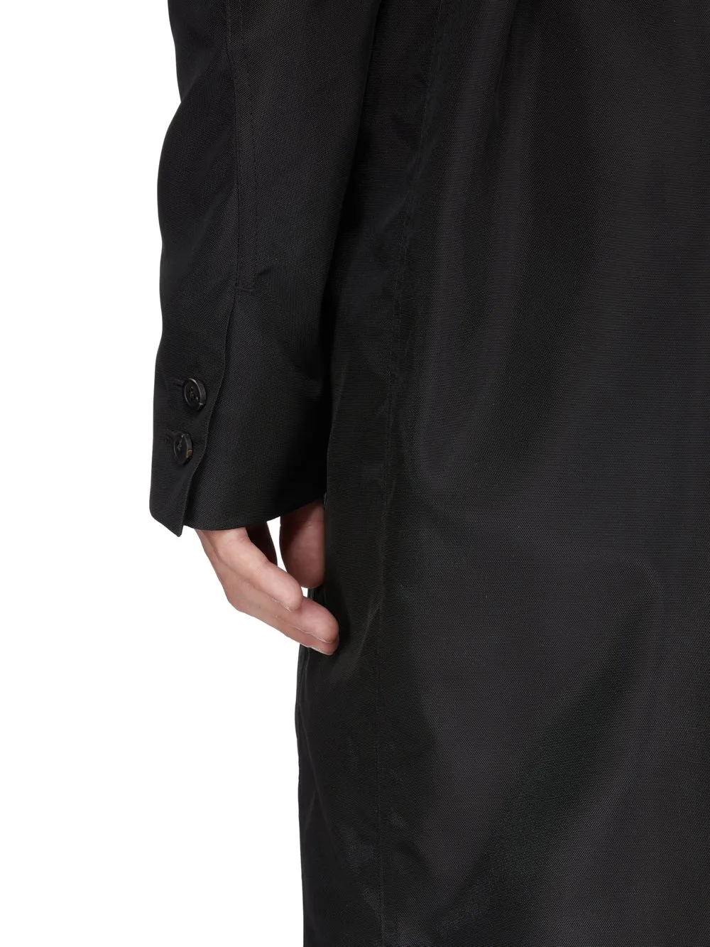 Rick Owens Temple Temple Trench In Black Nylon Canvas