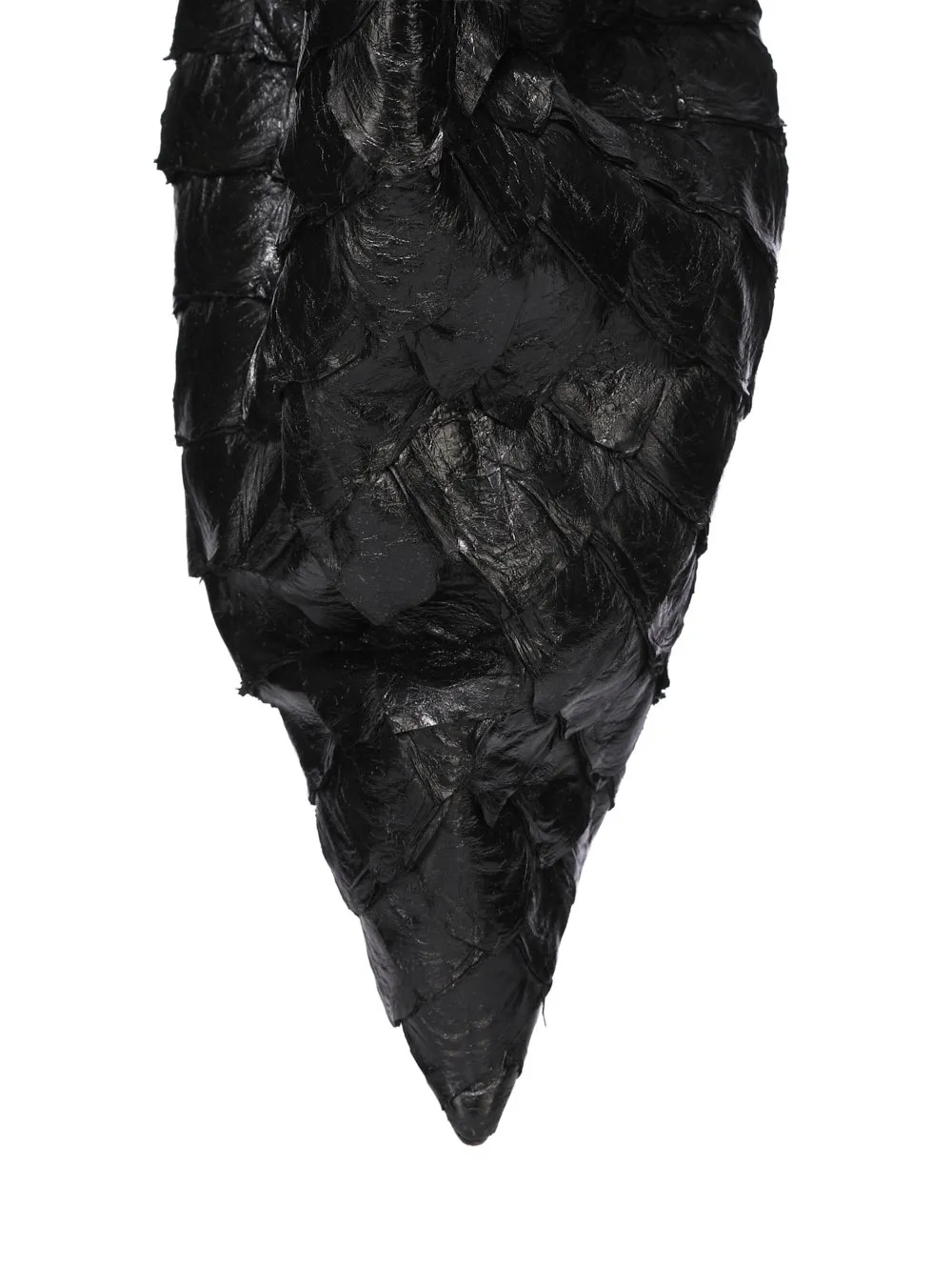 Rick Owens Temple Pull On Cuffed Taquito In Black/Clear Glossy Pirarucu