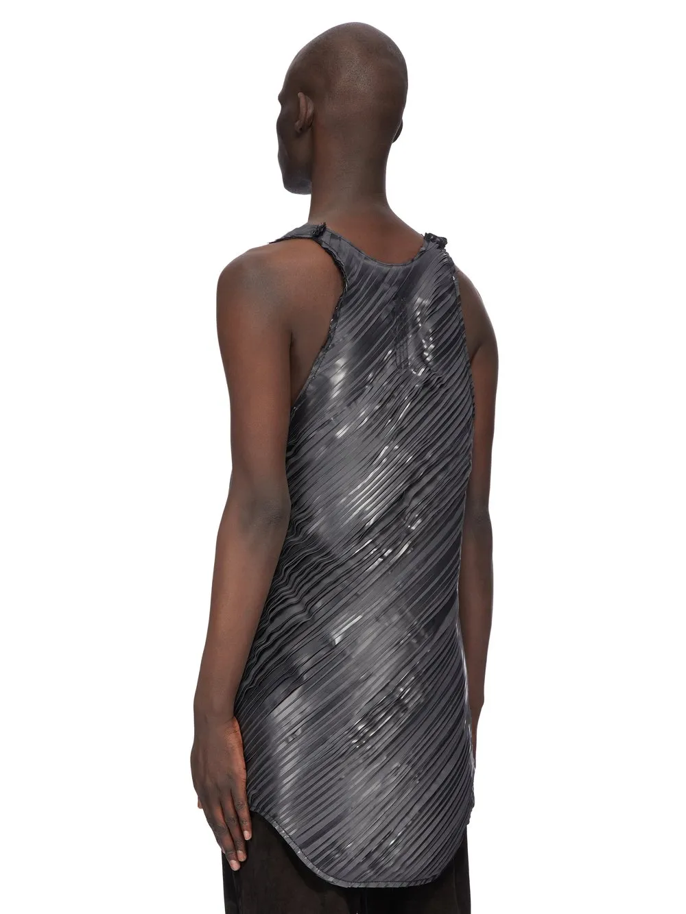 Rick Owens Concordians Runway Pony Tank In Black Latex