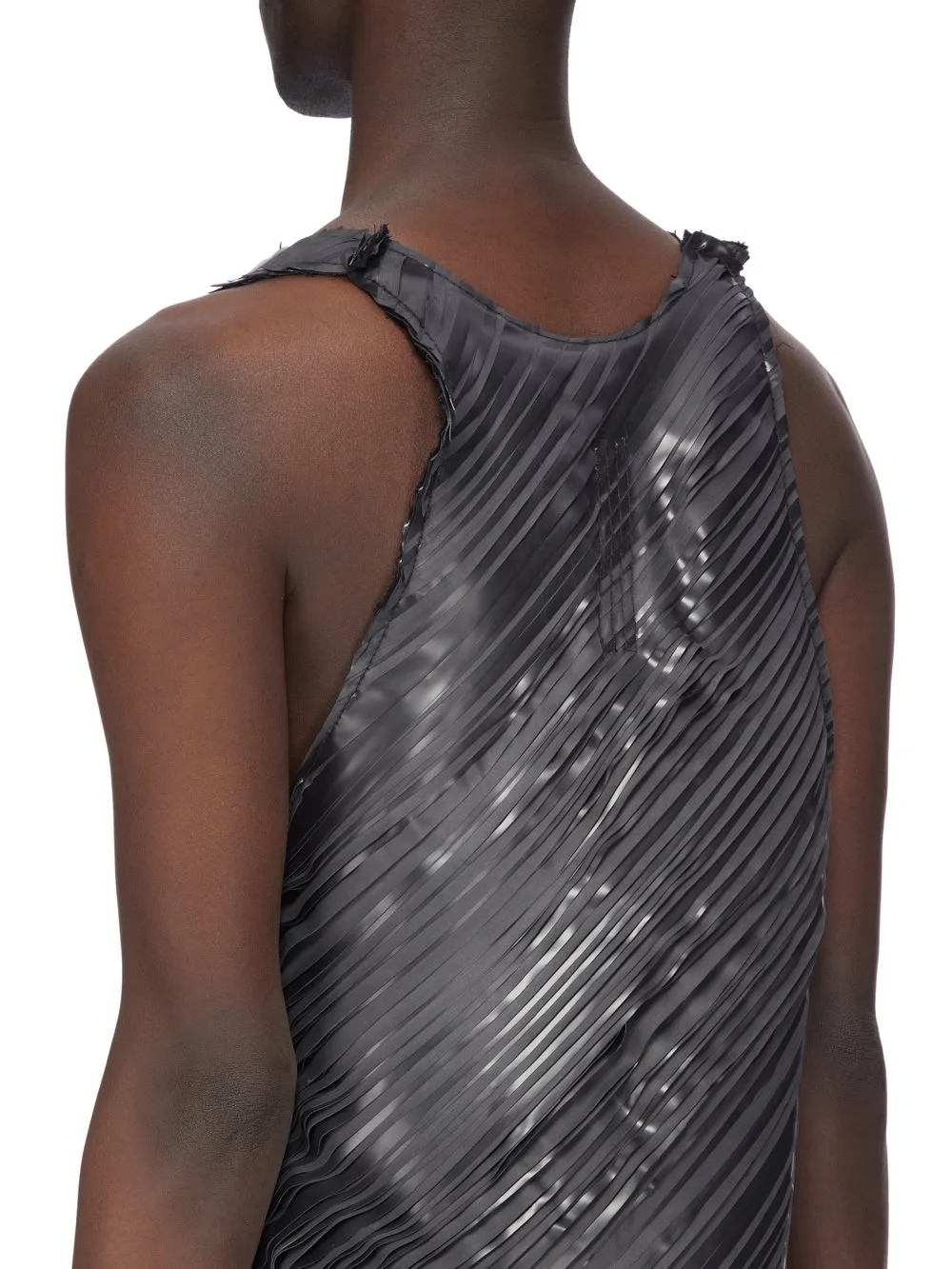 Rick Owens Concordians Runway Pony Tank In Black Latex