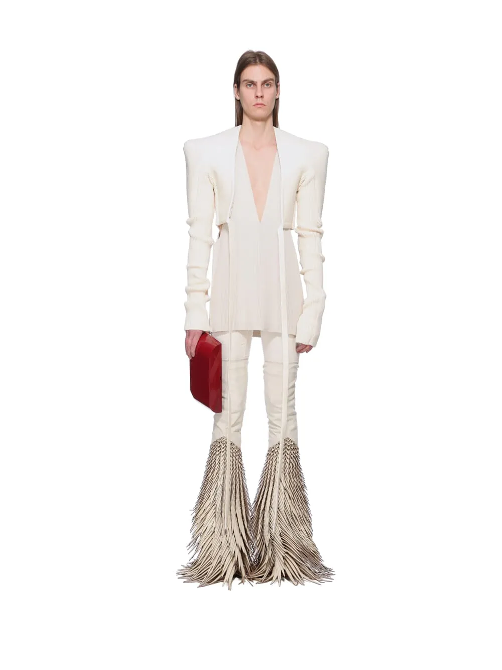 Rick Owens Concordians Runway Thermal Bottom In Natural Thermal Jersey