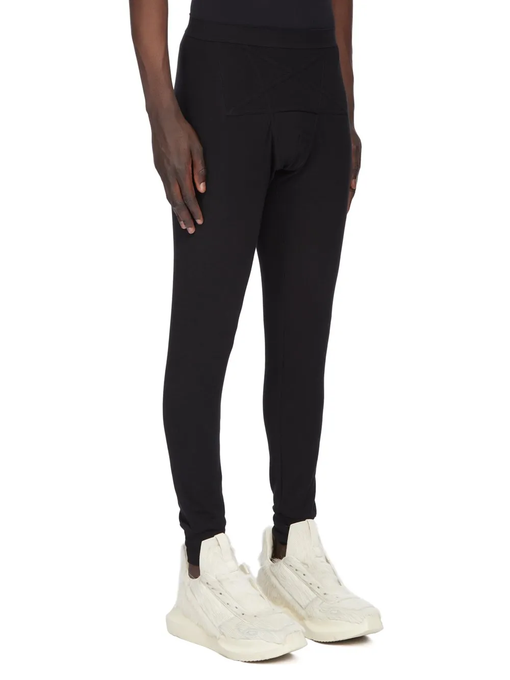 Rick Owens Concordians Runway Thermal Bottom In Black Thermal Jersey