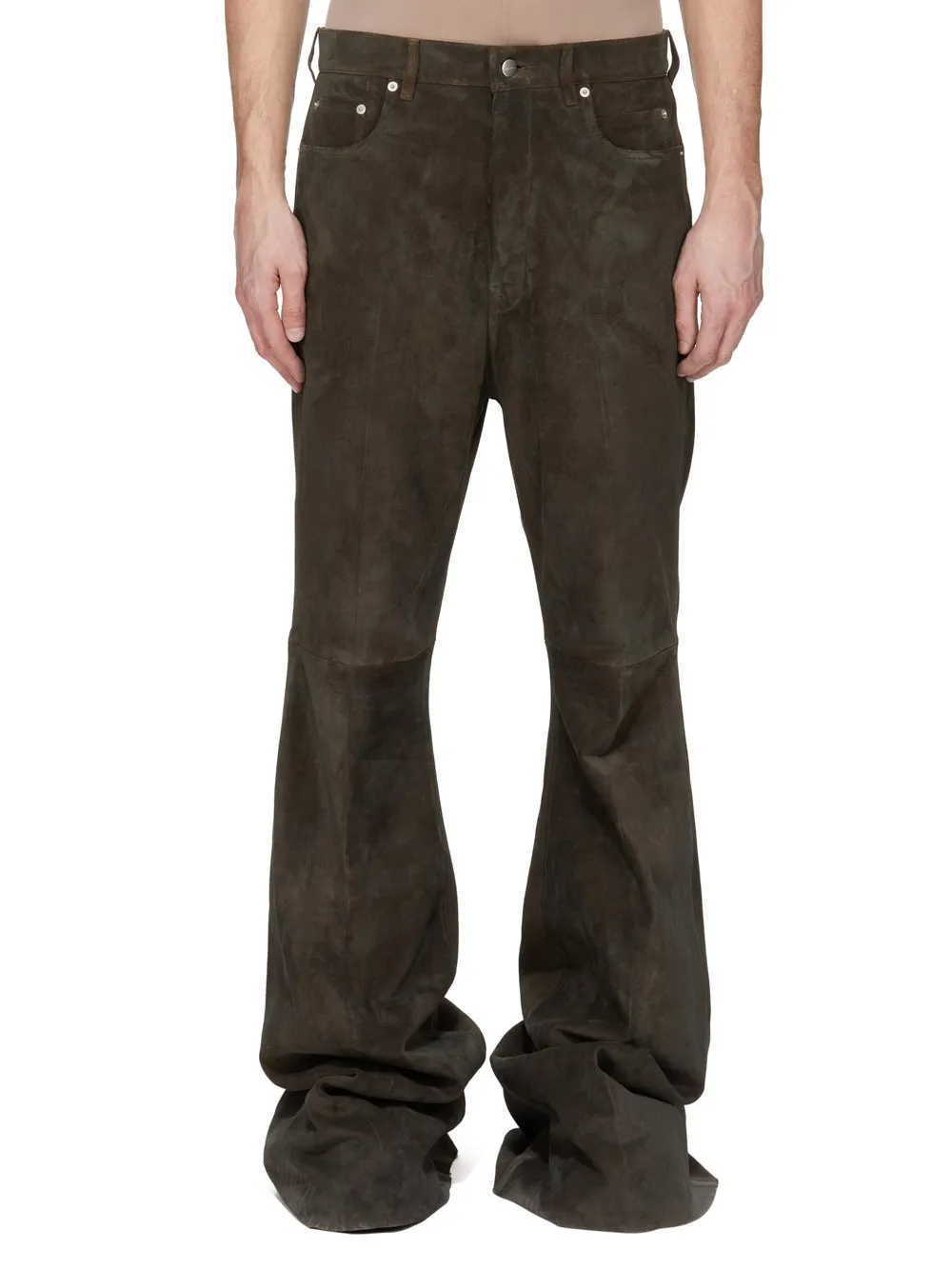Rick Owens Concordians Runway Bolans In Indigo Suede
