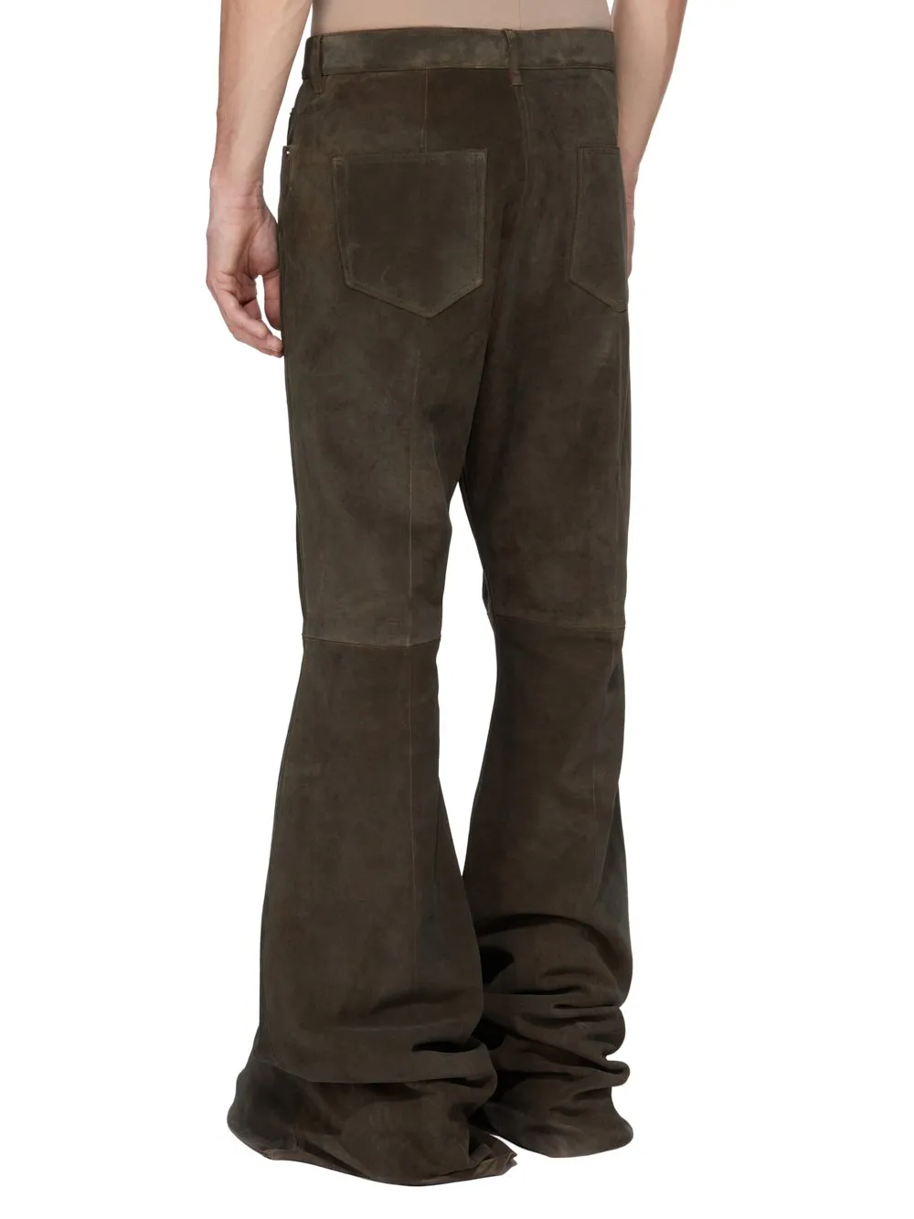 Rick Owens Concordians Runway Bolans In Indigo Suede