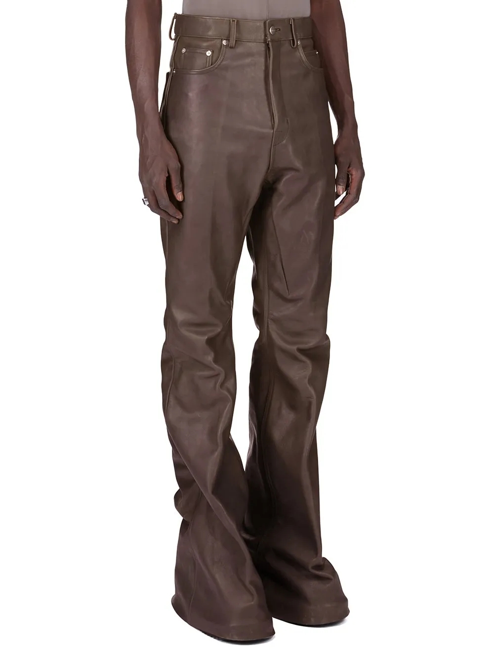 Rick Owens Concordians Runway Bolans In Drkdust Washed Calf Leather
