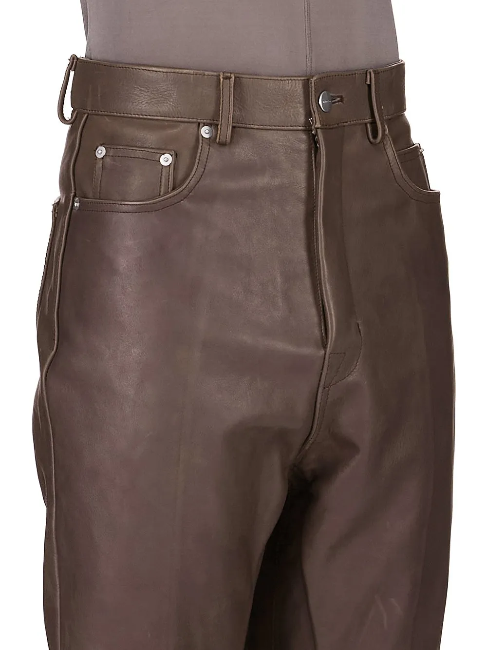 Rick Owens Concordians Runway Bolans In Drkdust Washed Calf Leather