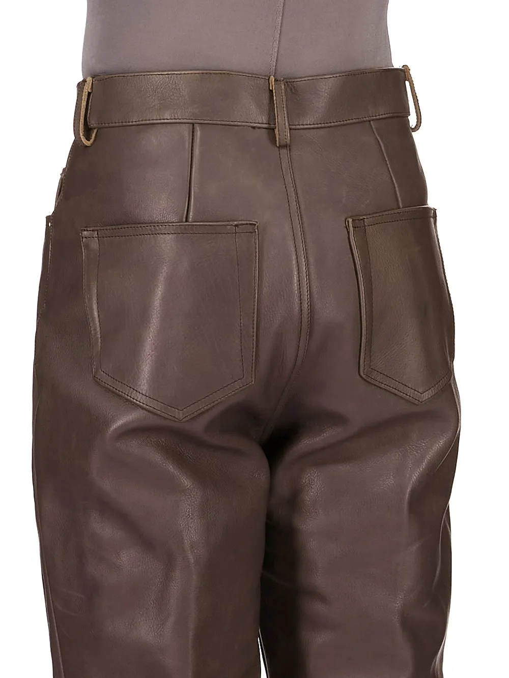 Rick Owens Concordians Runway Bolans In Drkdust Washed Calf Leather