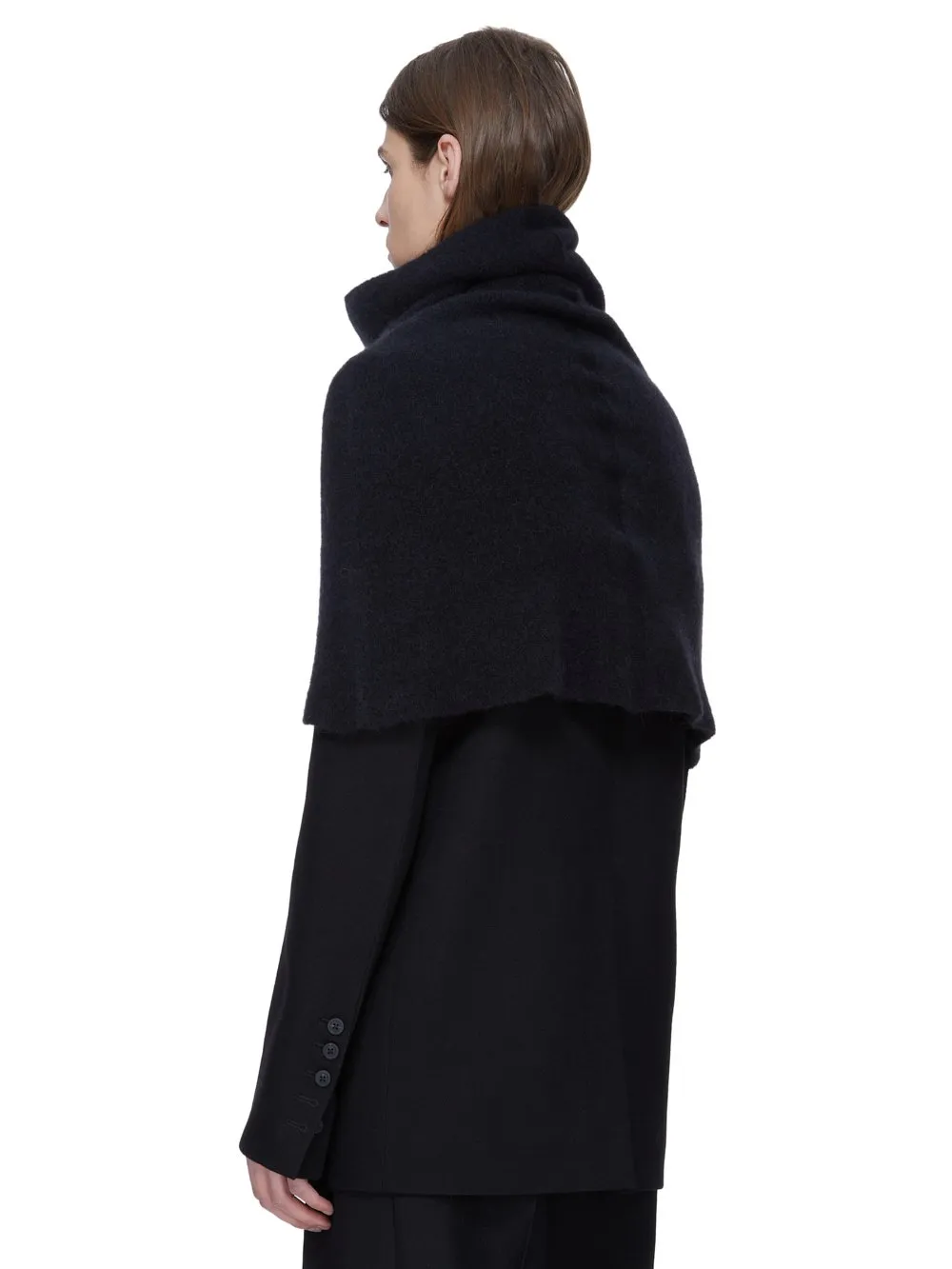 Rick Owens Concordians Runway Cowl In Black Alpaca Knit