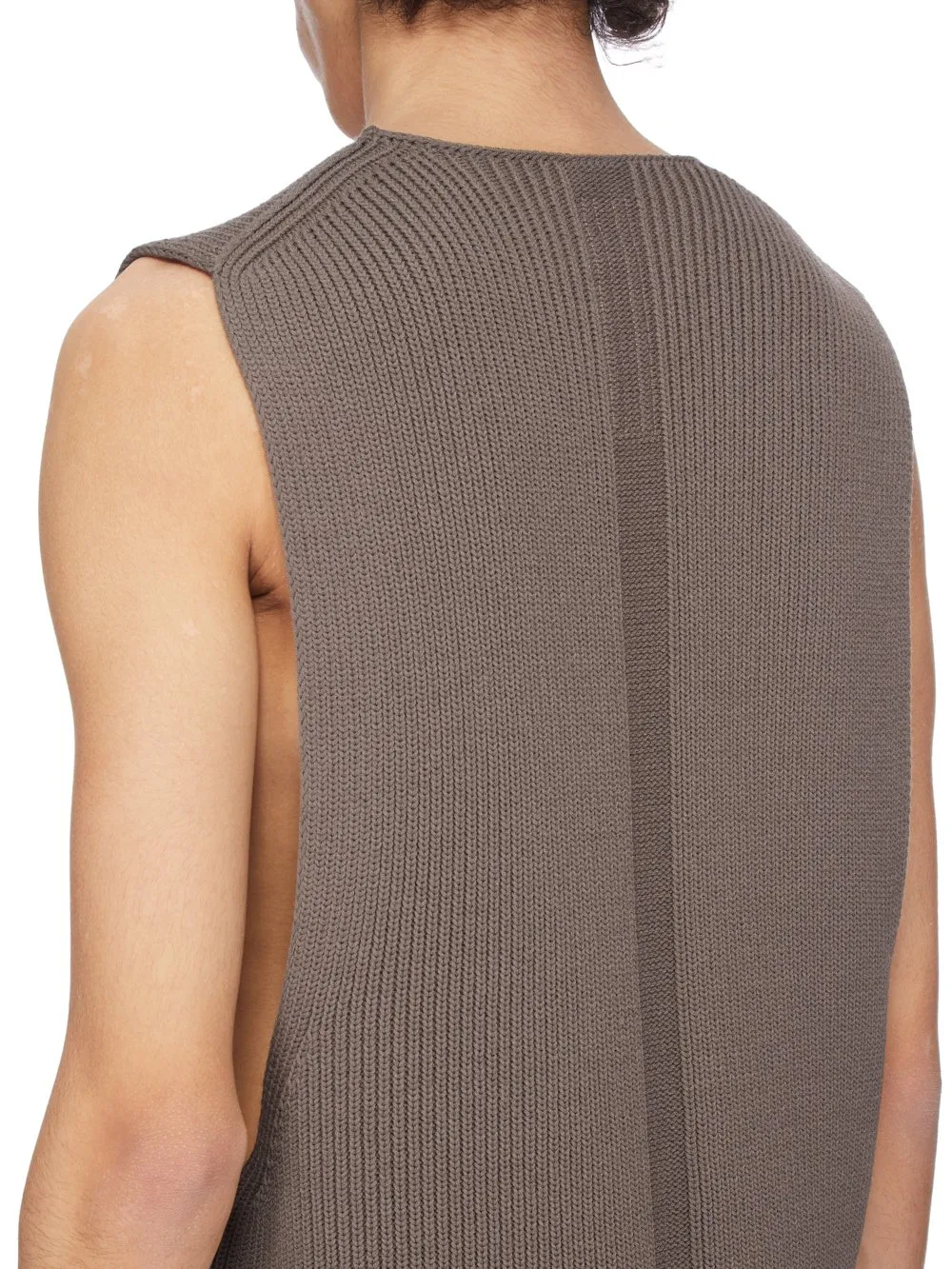 Rick Owens Concordians Runway V Tank In Darkdust Wool