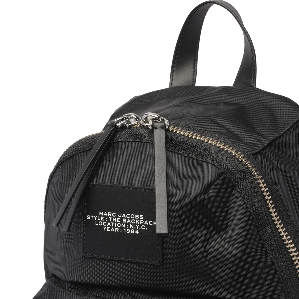 Marc Jacobs The Biker Logo-Patch Zipped Large Backpack