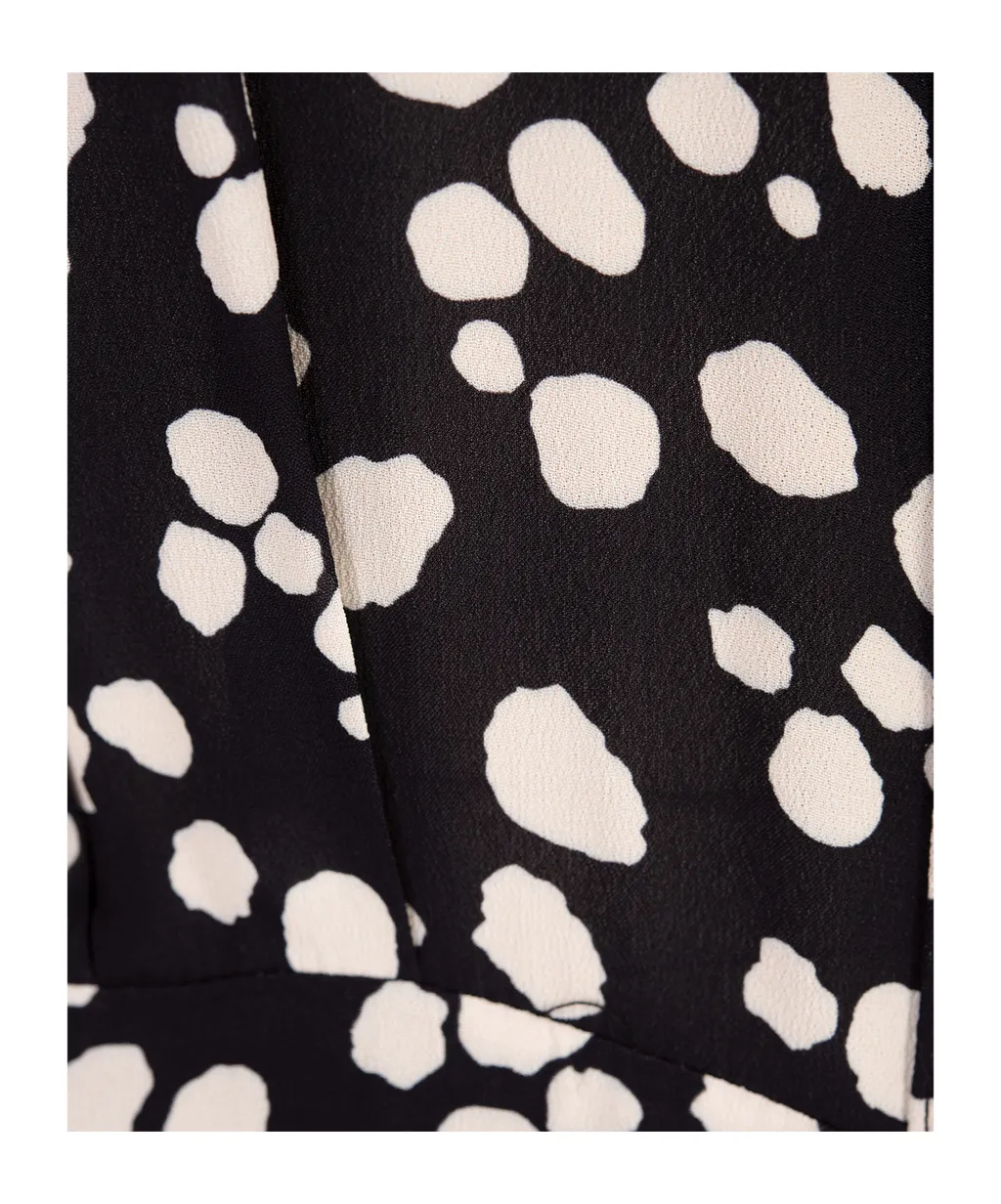 Msgm Spot-Printed Long-Sleeved Maxi Dress