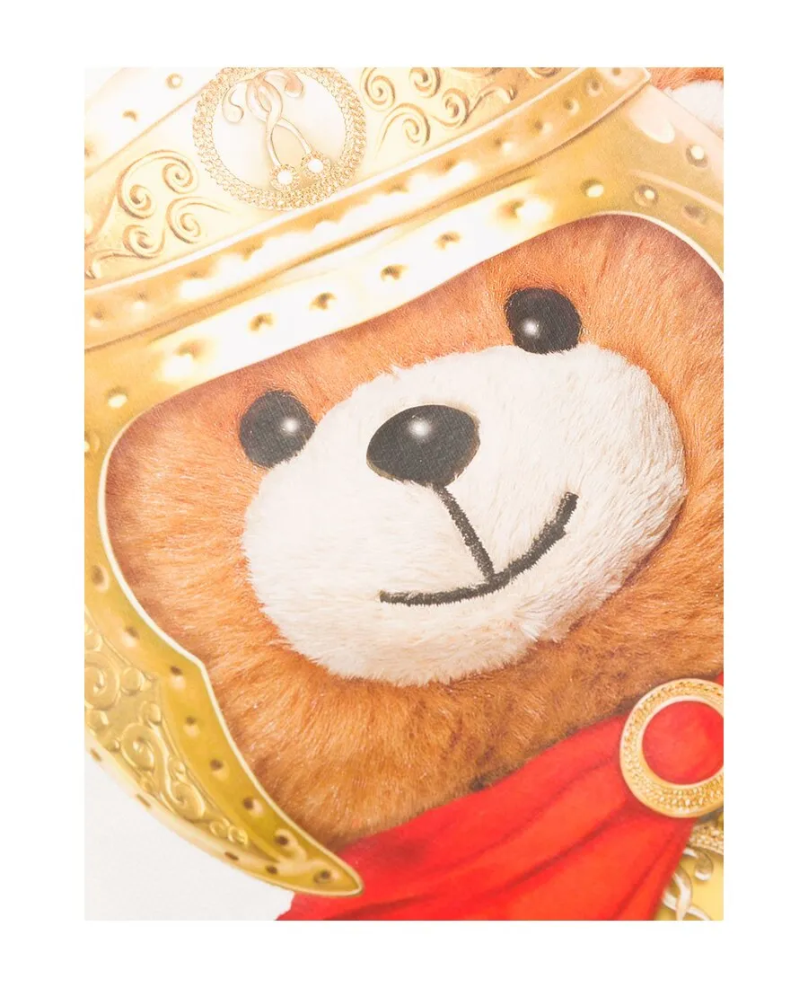 Logo Teddy Bear Printed Hooded Sweater