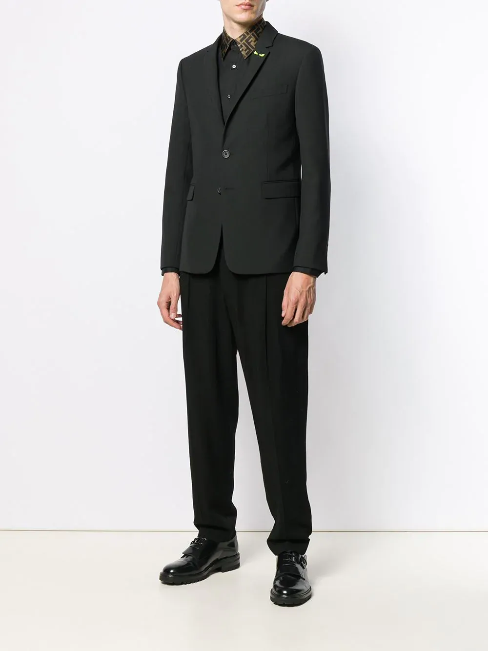 Fendi Long Sleeved Ff Jacquard Shirt