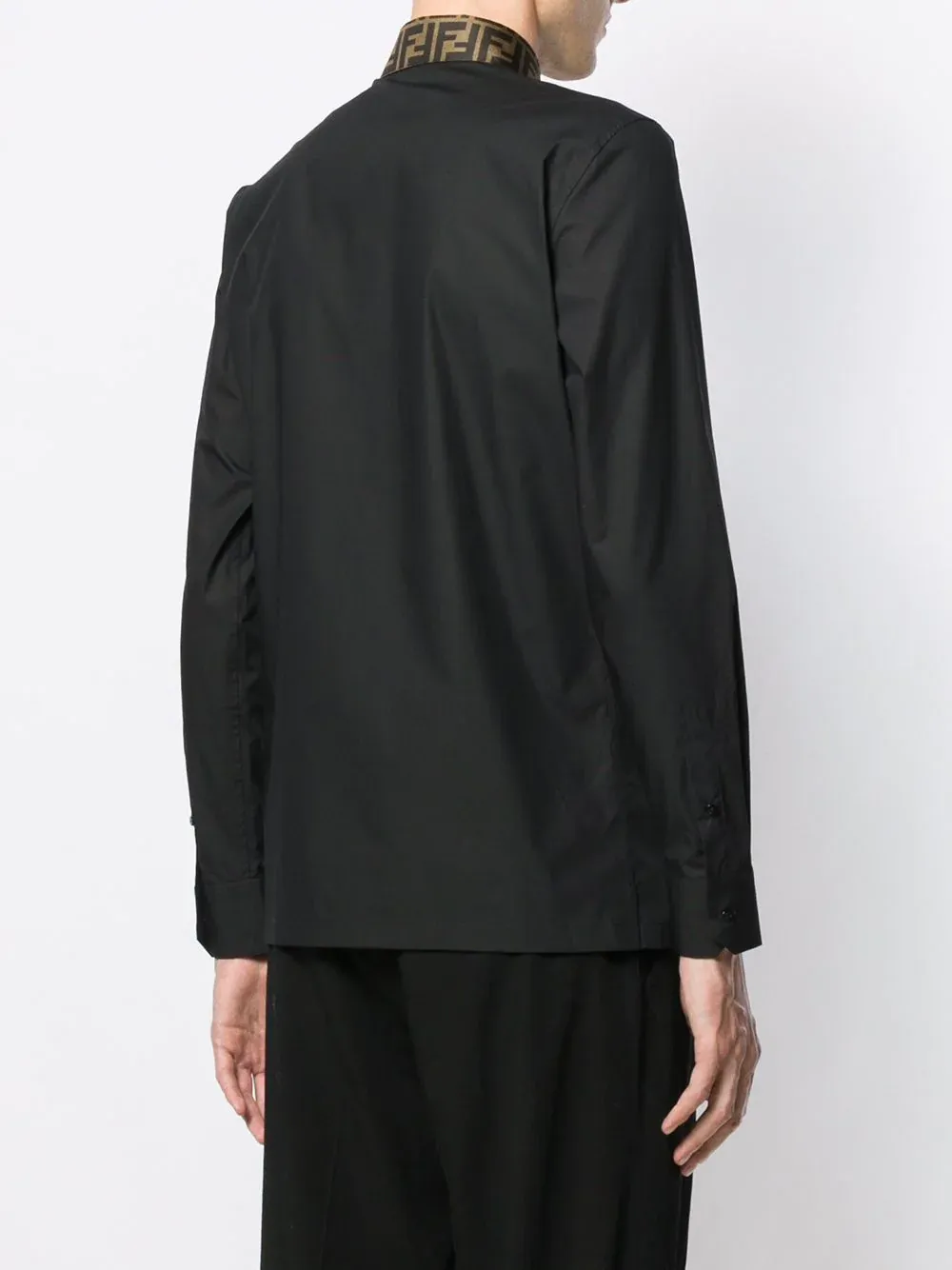 Fendi Long Sleeved Ff Jacquard Shirt